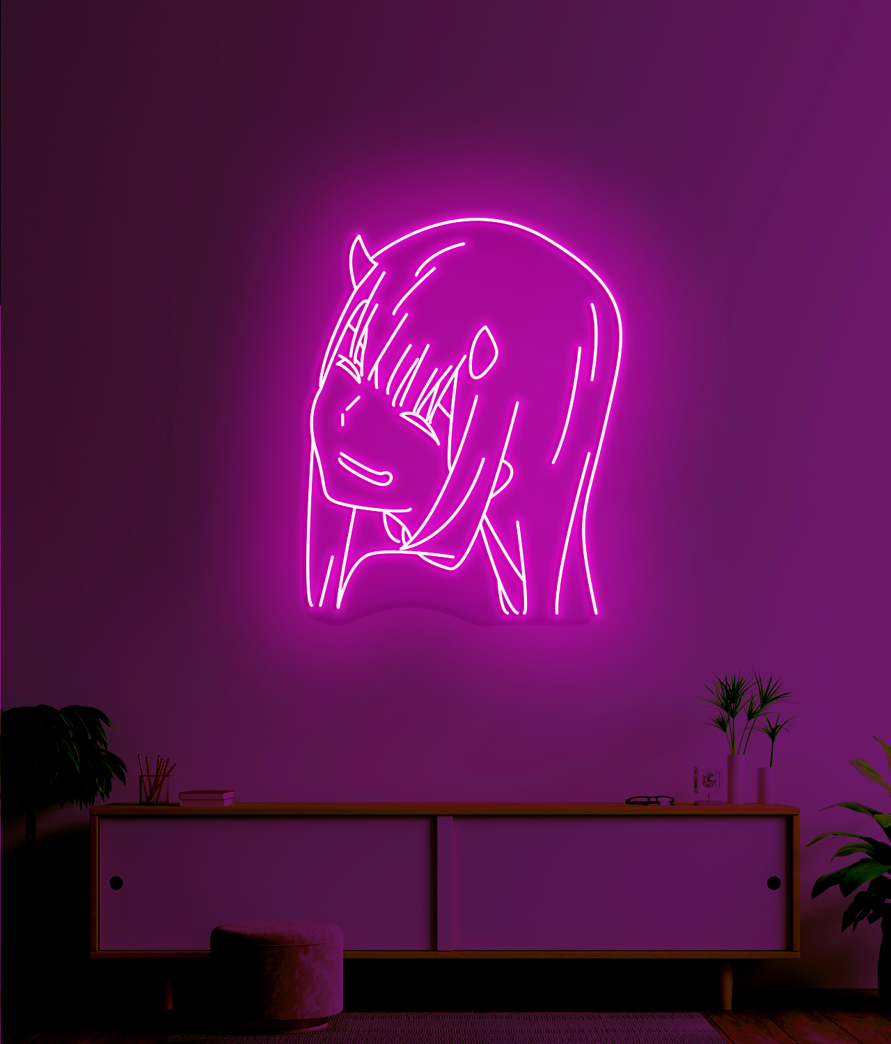 Zero two deals neon light wall